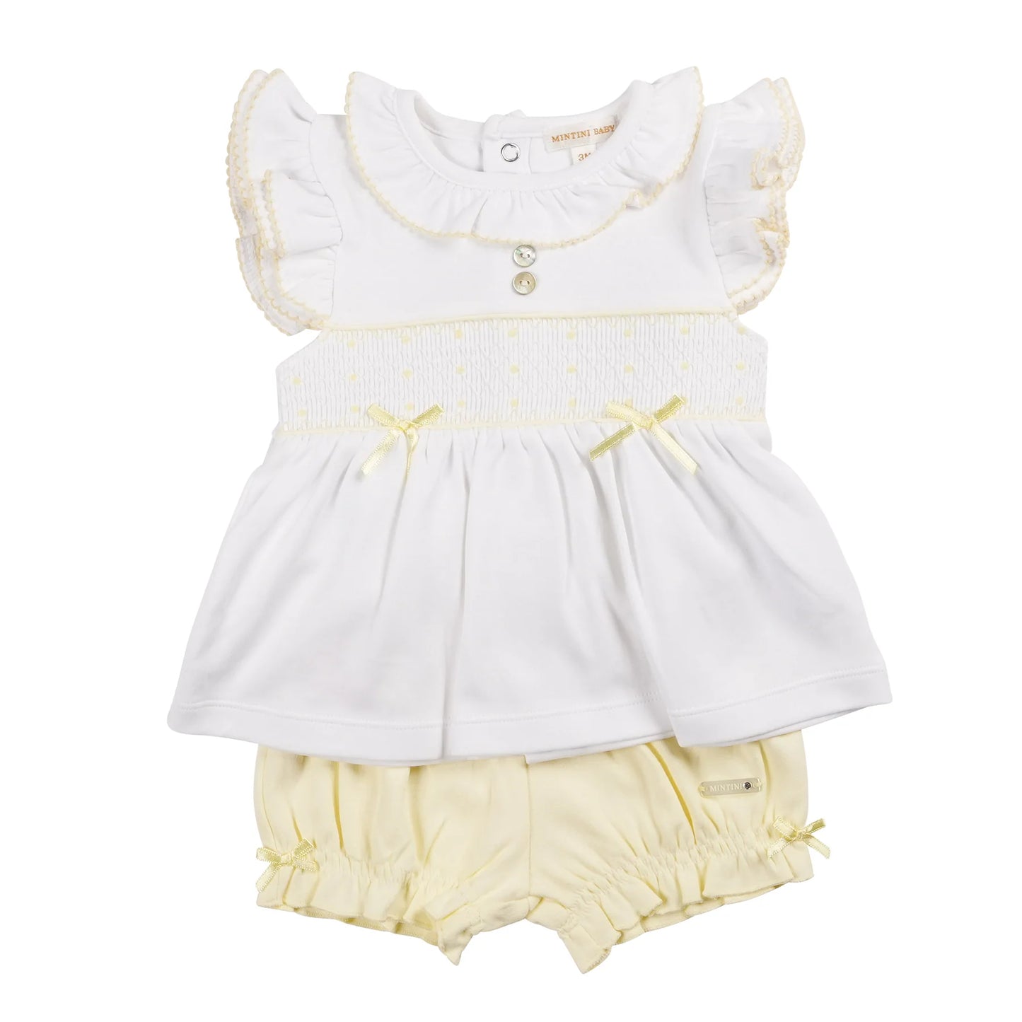 Mintini Lemon Bow Bloomer Set