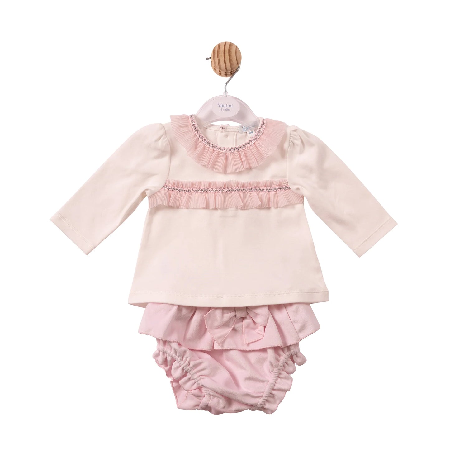 Mintini Pink & Ivory Bloomer Set
