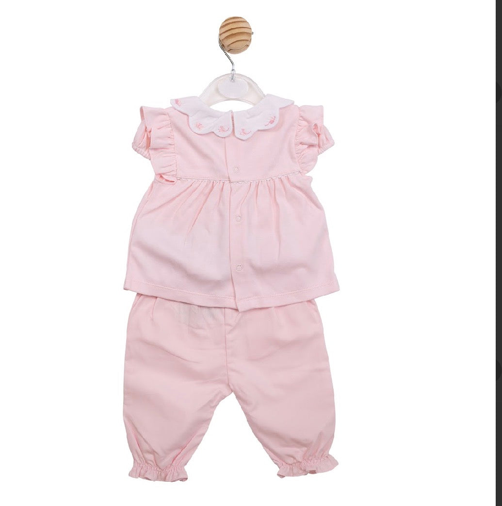 Mintini Pink Frill Trouser Set