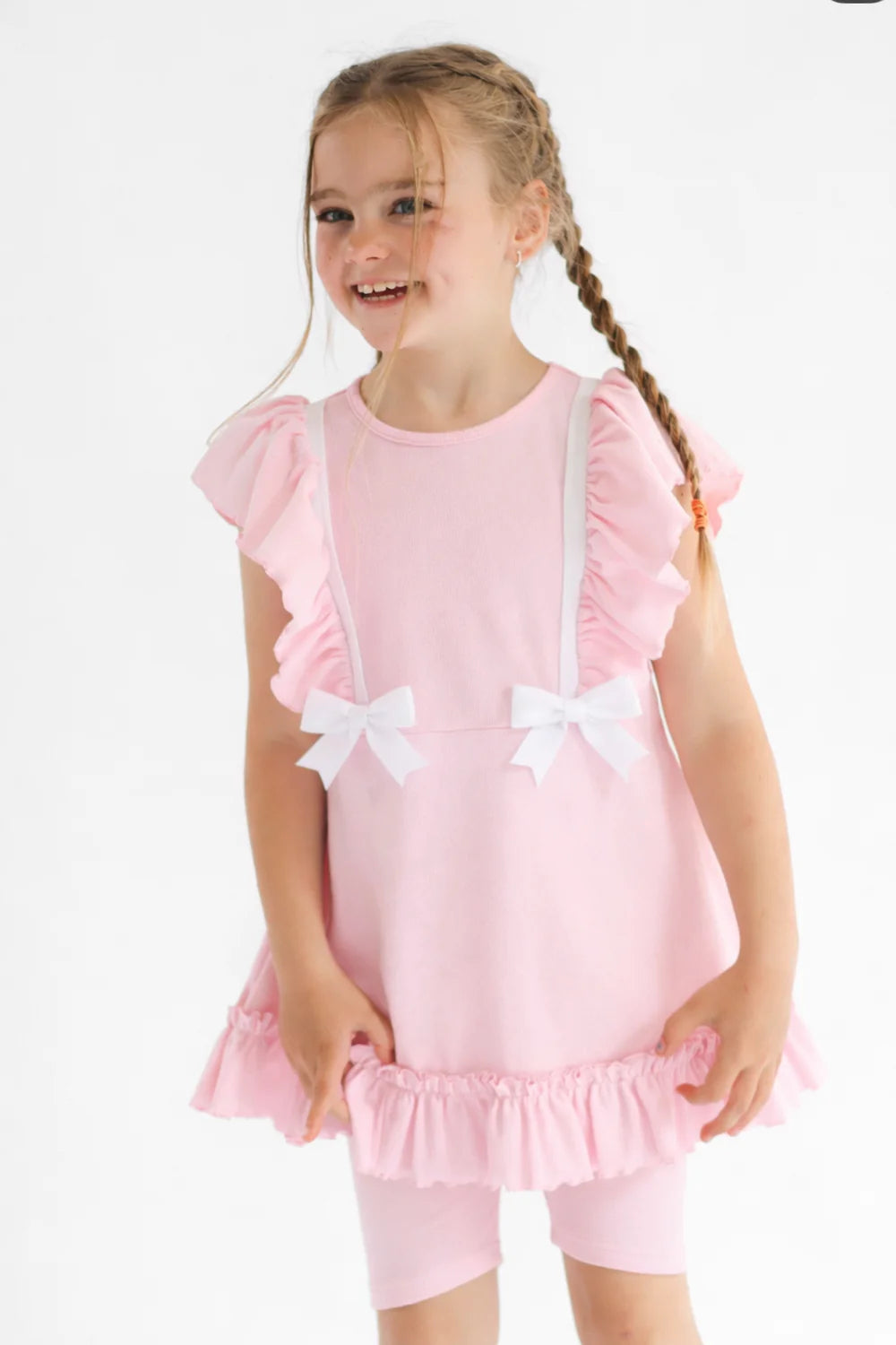 Harris Kids Pink Mia Leggings & Shorts Set