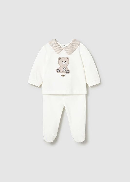 Mayoral Beige Teddy Trouser Set