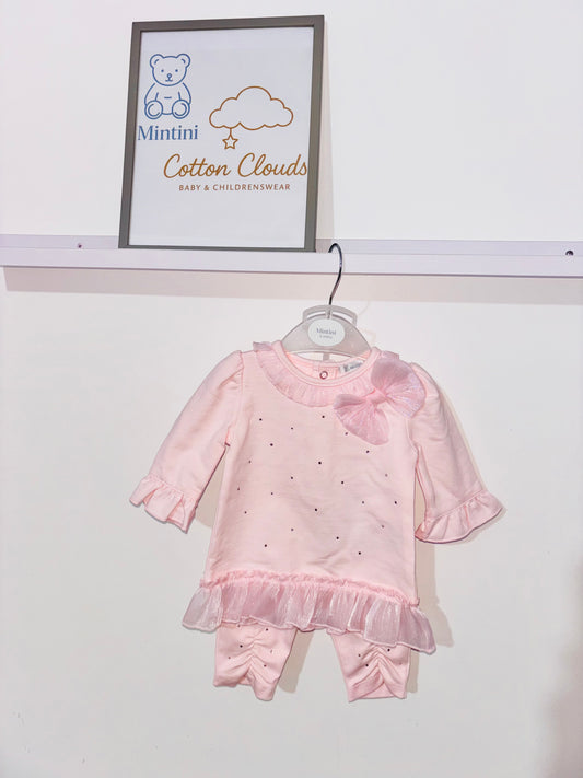 Mintini Pink Bow Tunic Set AW25