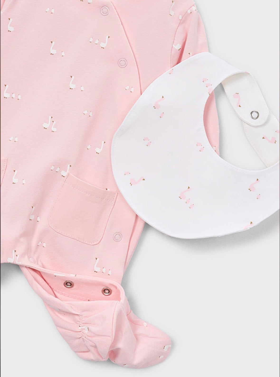 Mayoral Swan Pink Sleepsuit Set