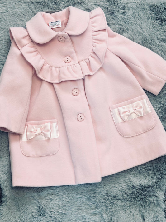 Pink Bow Frill Coat