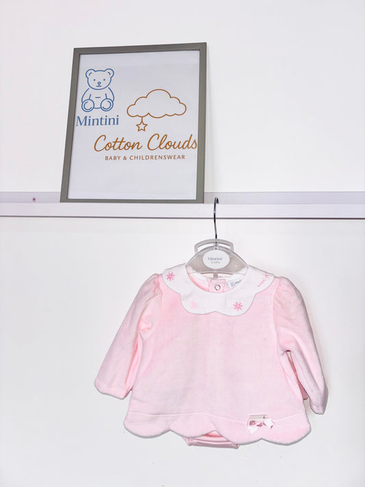 Mintini Pink Velour Jam Pant Set