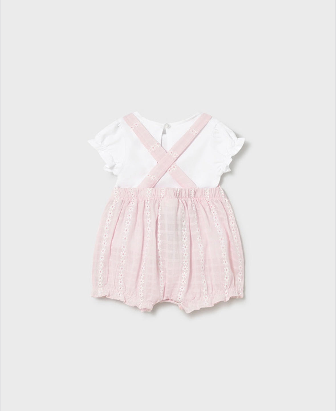 Mayoral Pink Floral Dungaree Set