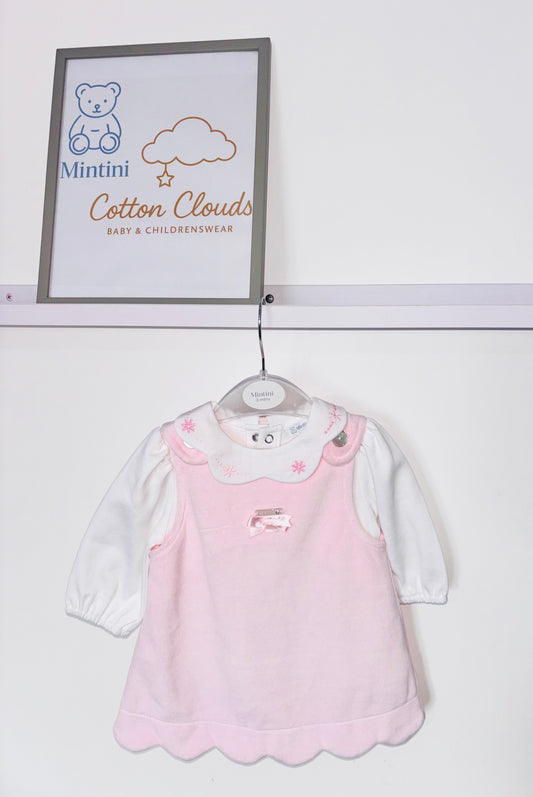 Mintini Pink Velour Dress Set AW25