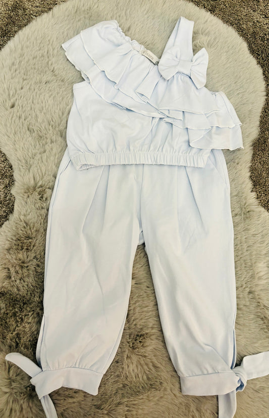 Visara Blue Frill Trouser Set