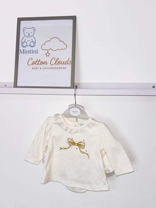 Mintini Ivory Bow Jam Set AW25