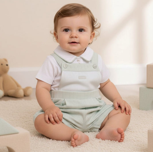 Mintini Pistachio Dungaree Set