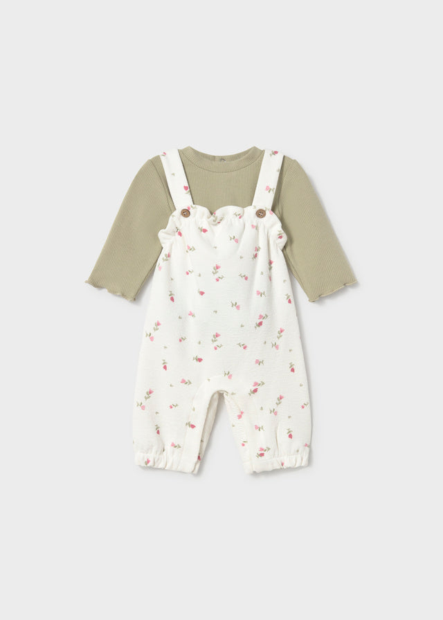 Mayoral Sage Floral Dungaree