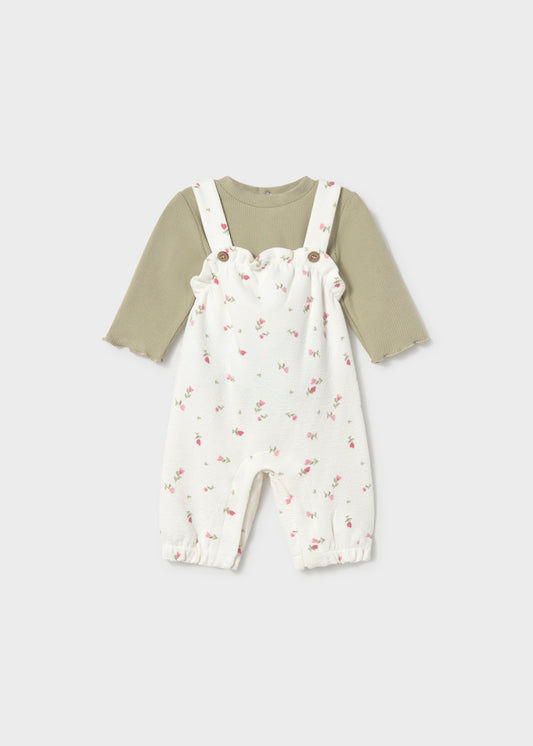 Mayoral Sage Floral Dungaree