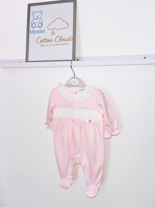 Mintini Pink Smock Onesie AW25