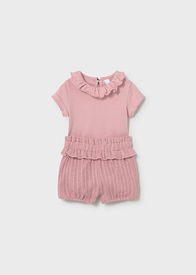 Mayoral Pink Bodysuit & Shorts Set