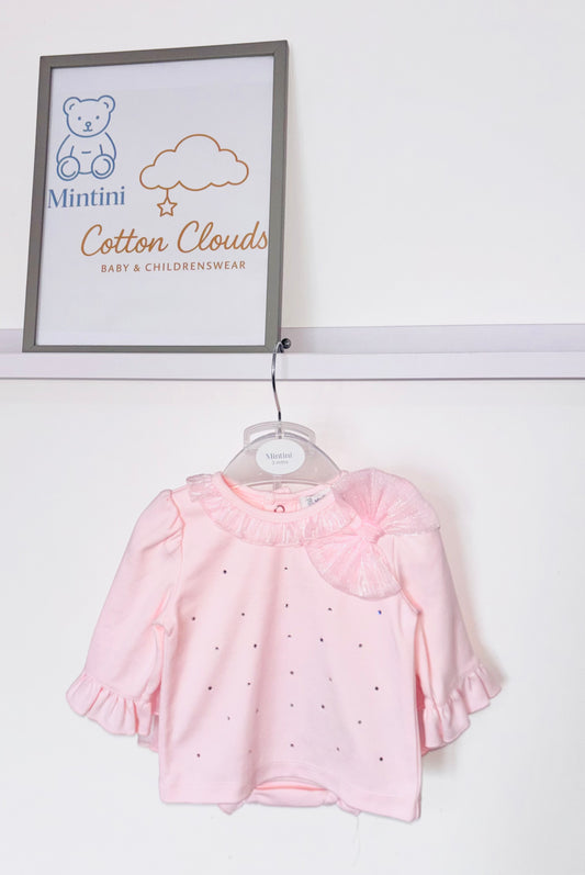 Mintini Pink Bow Jam Pant Set AW25