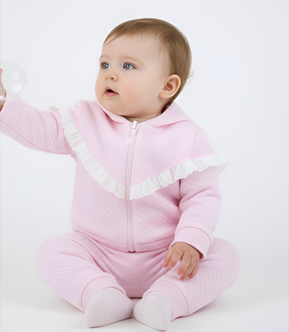 Pex Pink 3 Piece Frill Tracksuit