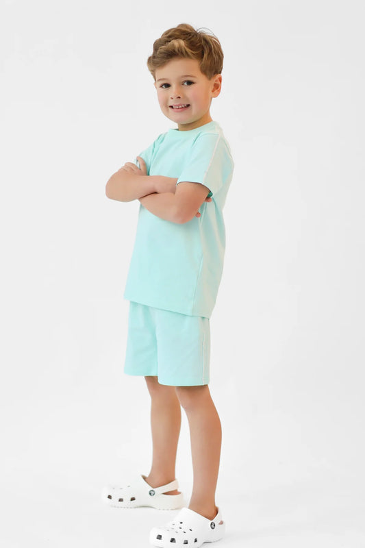 Harris Kids Eddie Mint Shorts Set