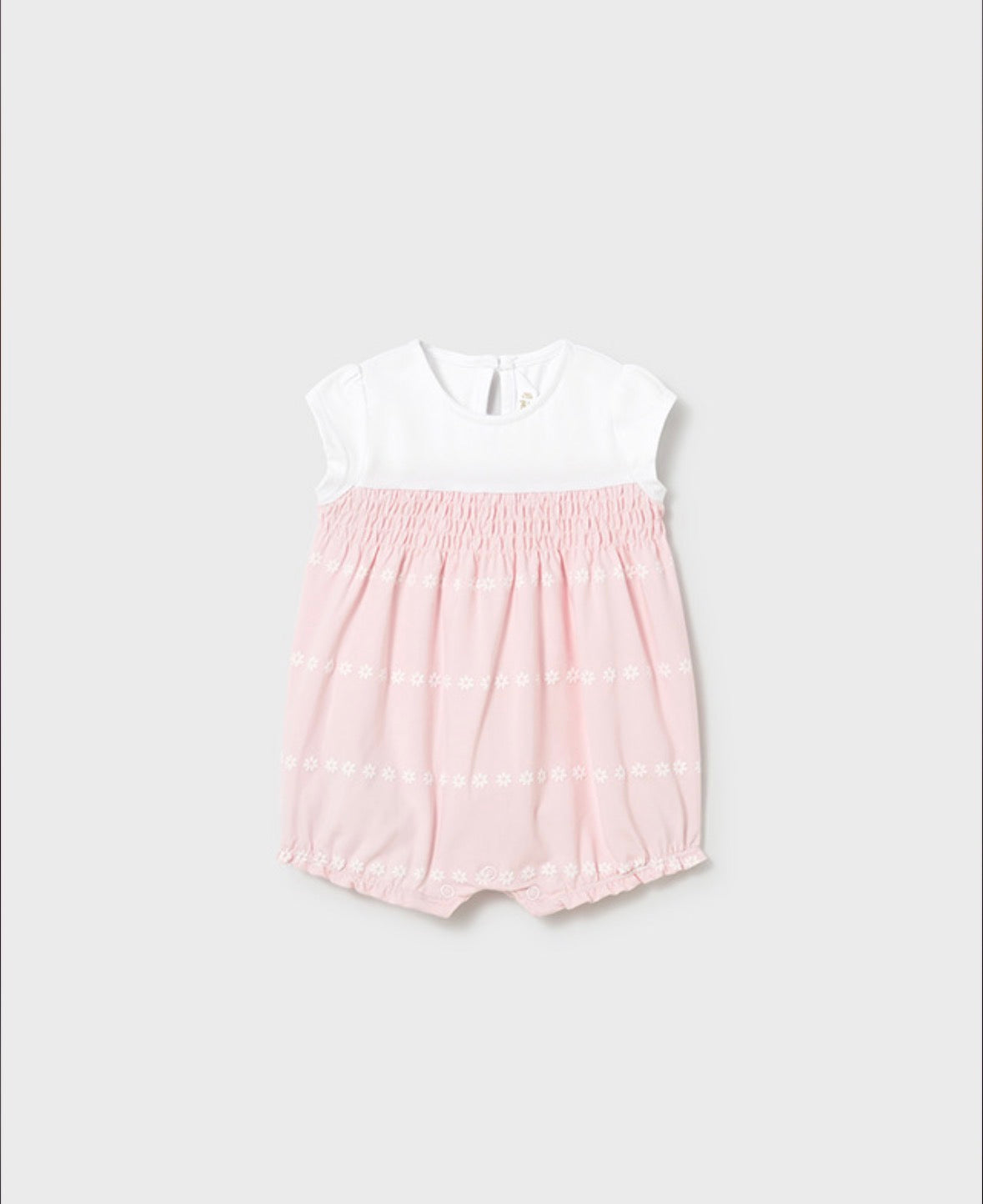 Mayoral Pink Doggy Rompers