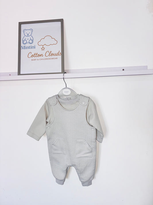 Mintini Grey Dungaree Set AW25