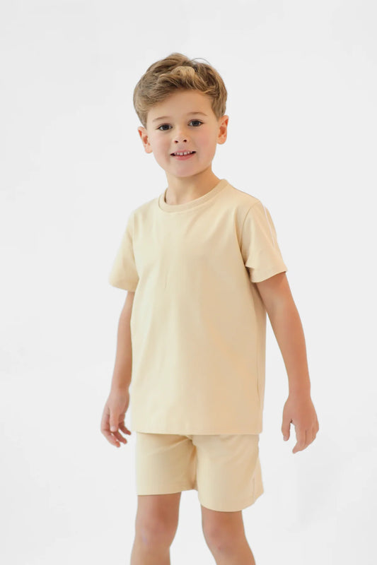 Harris Kids Eddie Beige Shorts Set