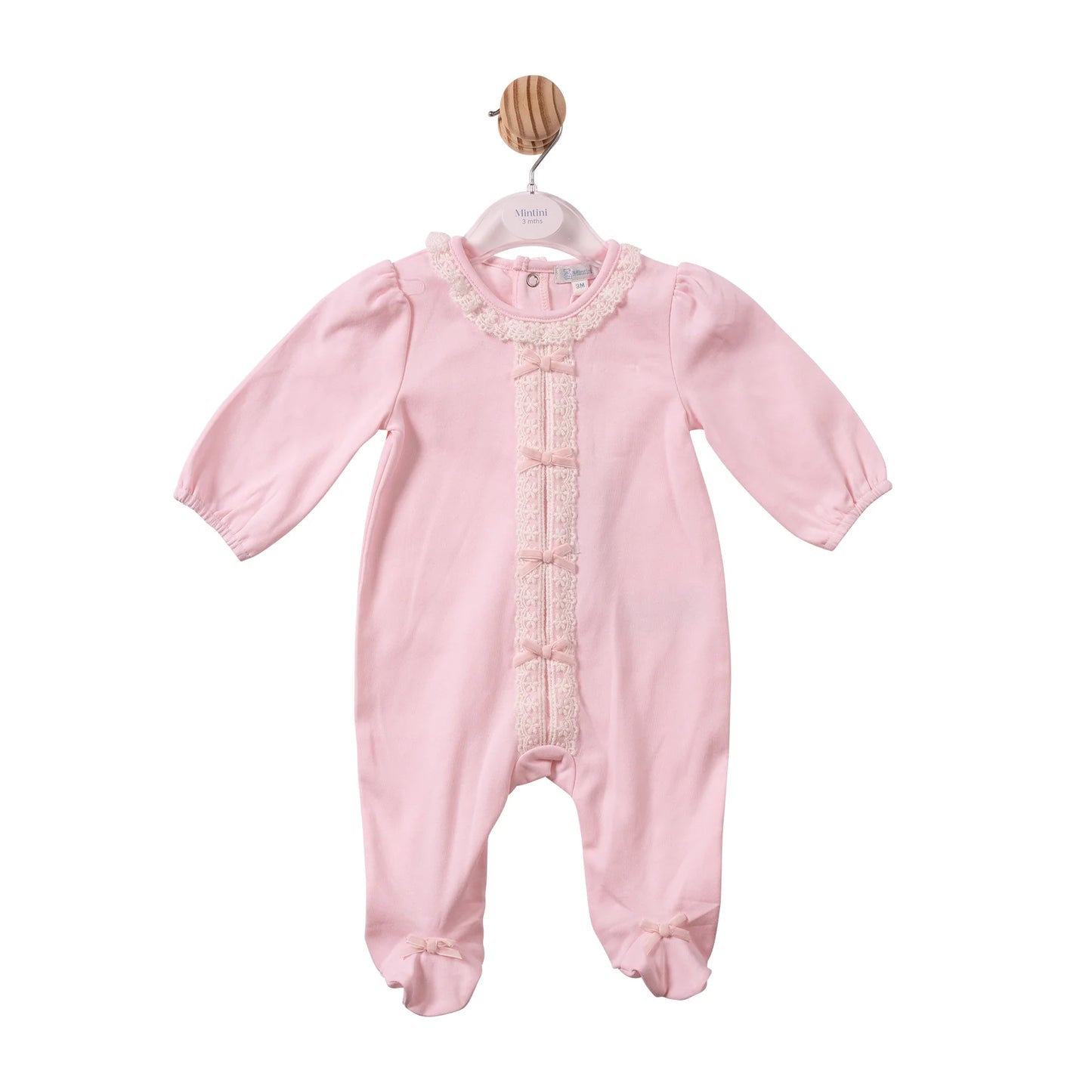Mintini Pink Lace Bow All in One
