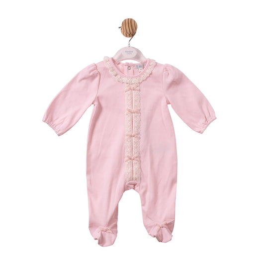 Mintini Pink Lace Bow All in One