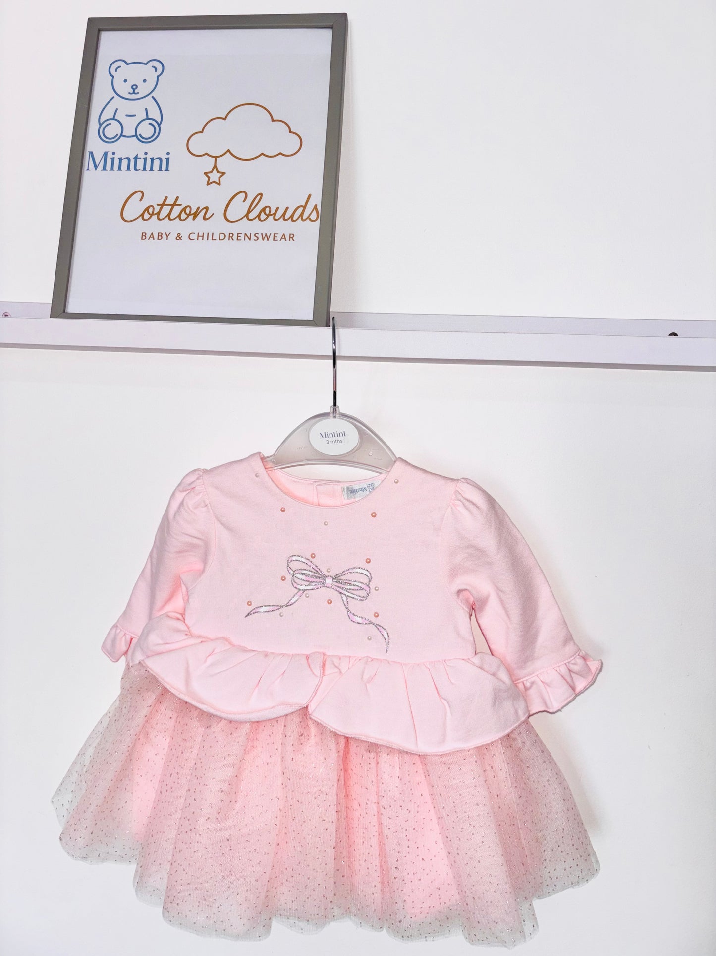Mintini Pink Bow Dress AW25
