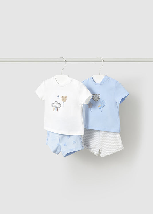 Preorder Mayoral Blue Shorts Set Two Pack