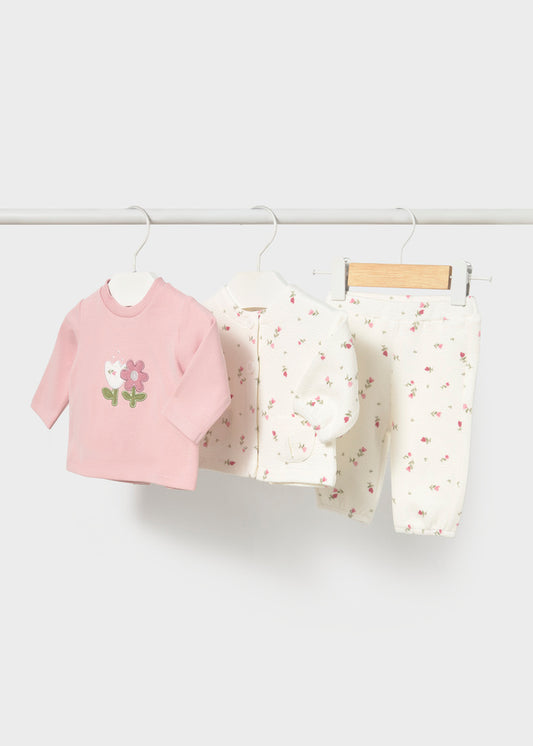 Mayoral Flower 3 Piece Outfit