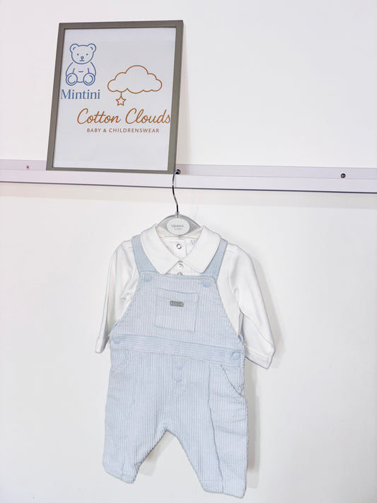 Mintini Blue Cord Dungaree AW25 Set