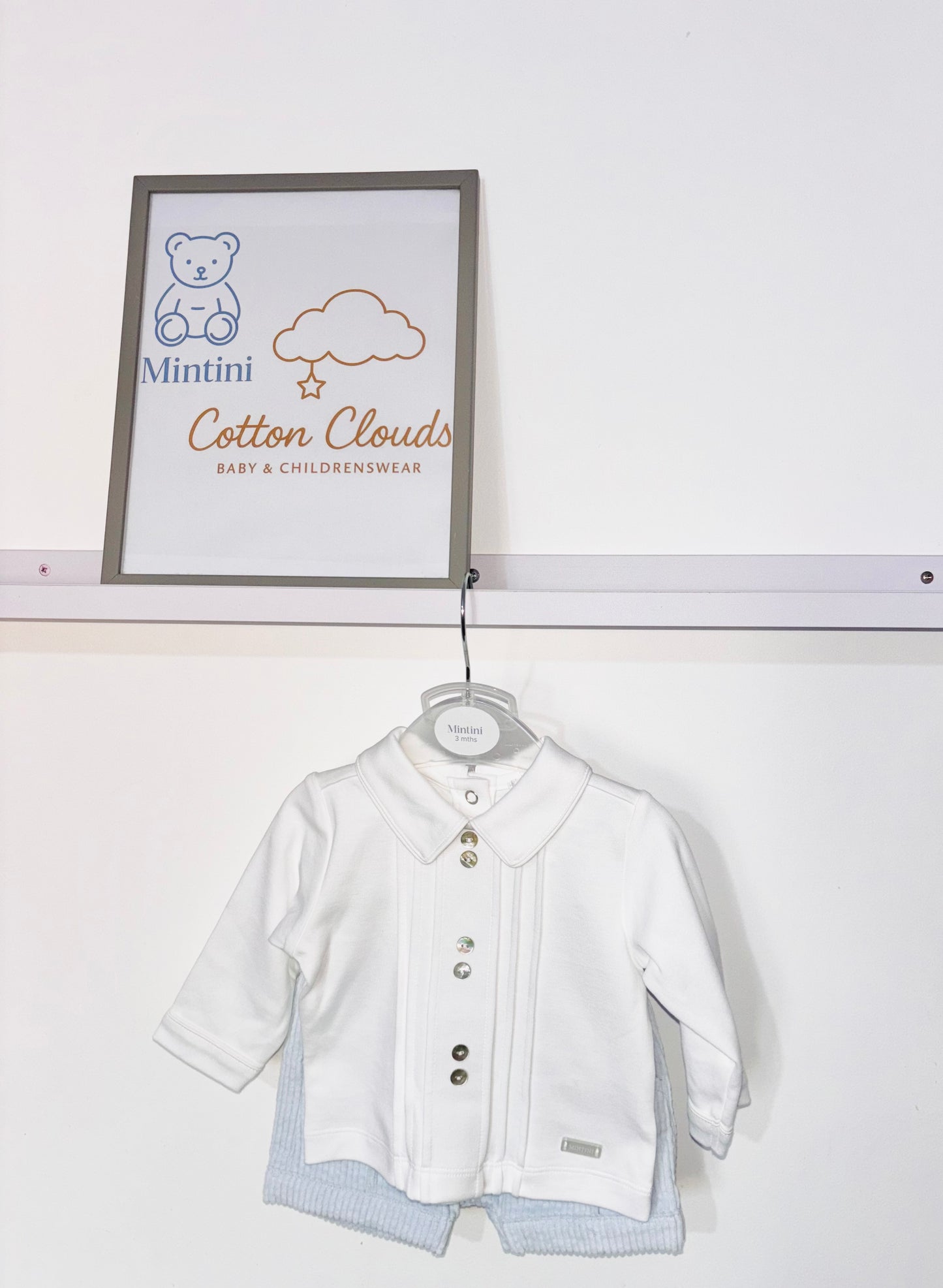 Mintini Blue Cord Shorts Set AW25