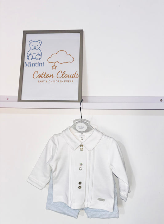 Mintini Blue Cord Shorts Set AW25