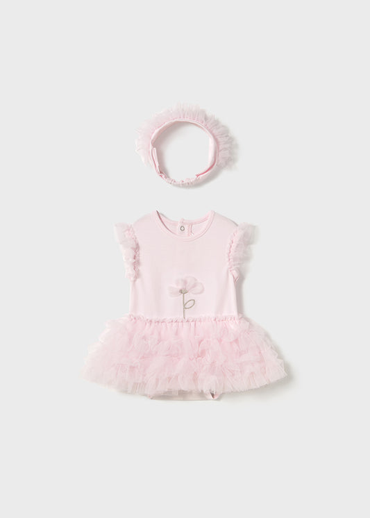 Mayoral Pink Tutu Bodysuit Set