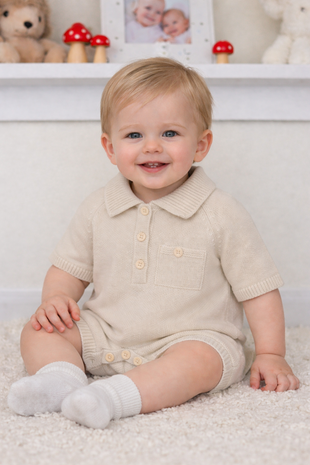 Pex Beige Louis Romper