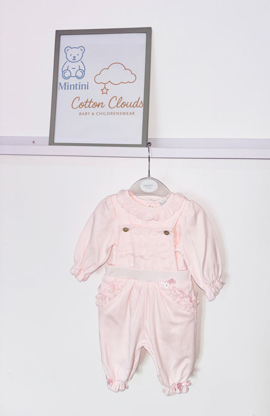 Mintini Pink Dungaree Set AW25