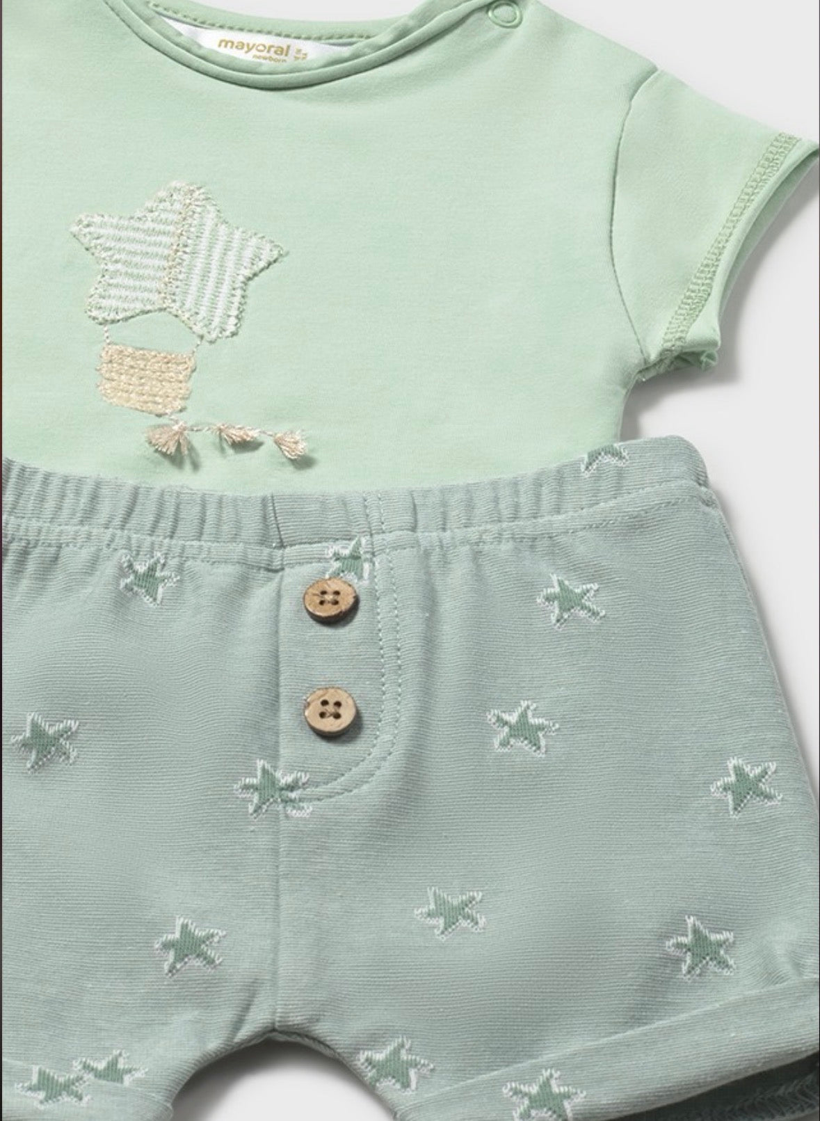 Mayoral Sage Green Shorts Two Pack