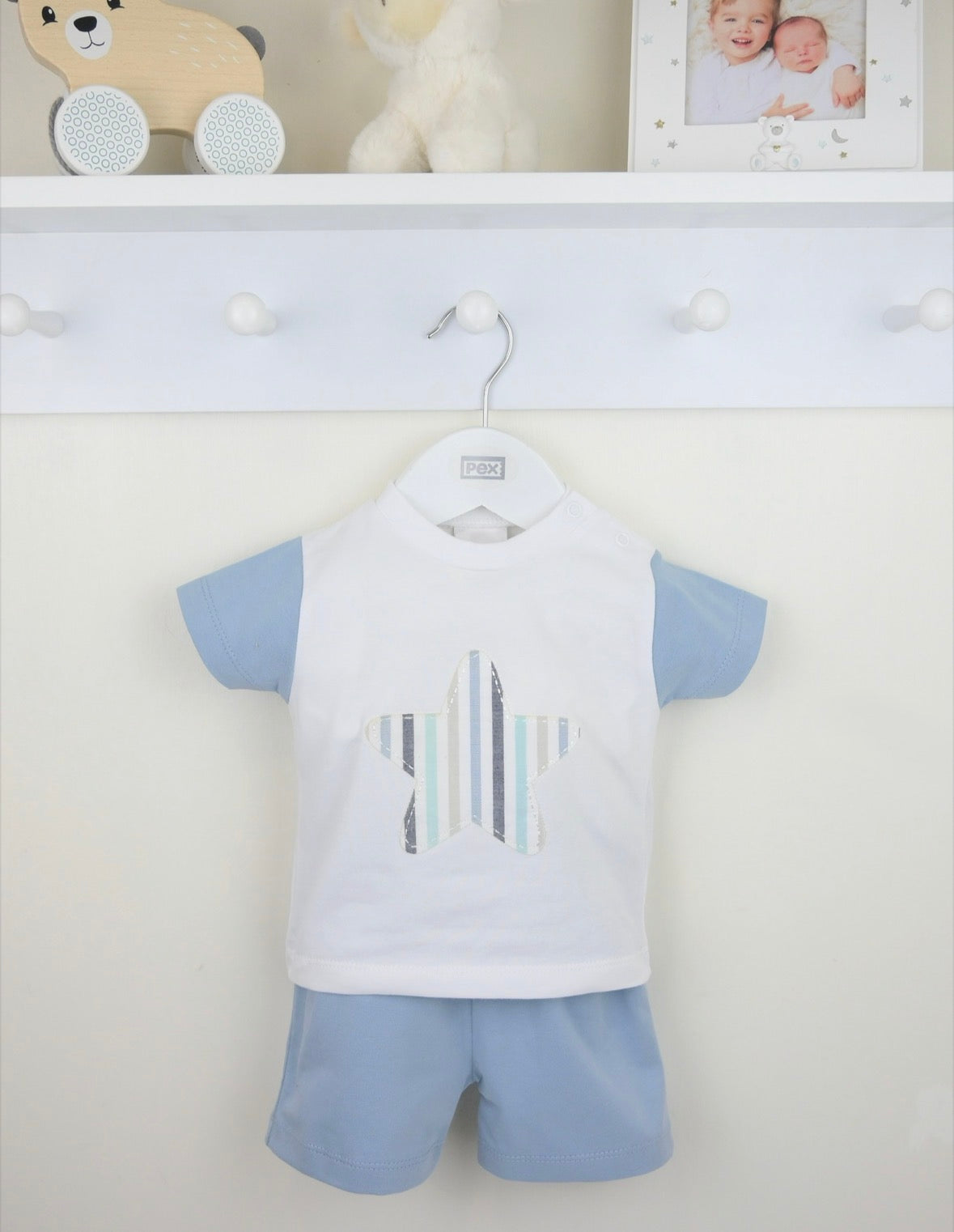 Pex Blue Star Shorts Set