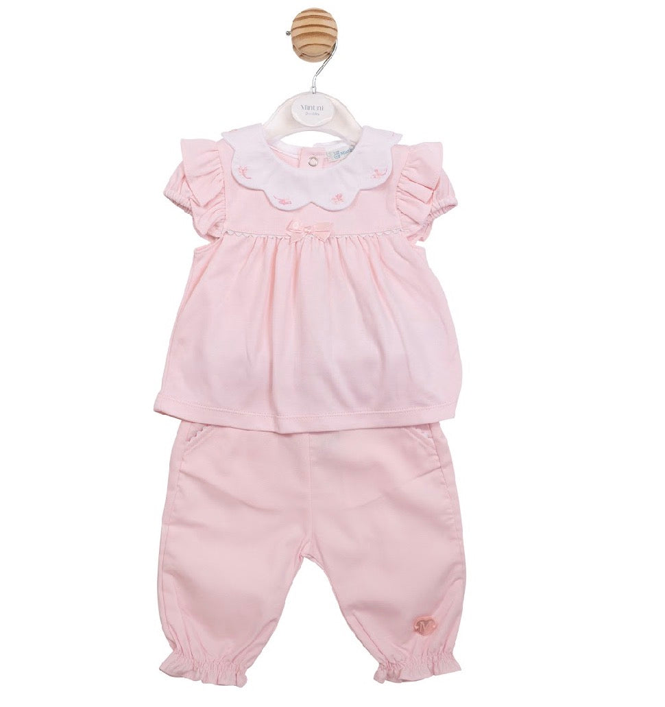 Mintini Pink Frill Trouser Set