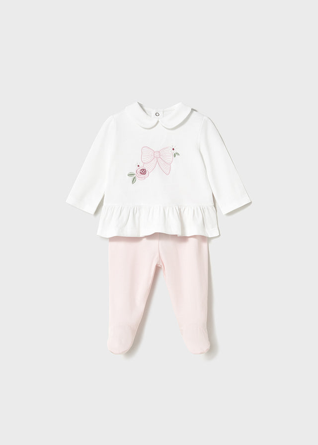 Mayoral Pink Flower Trouser Set