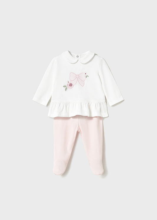 Mayoral Pink Flower Trouser Set