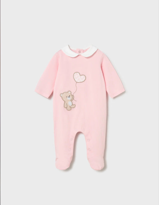 Mayoral Pink Bear Onesie