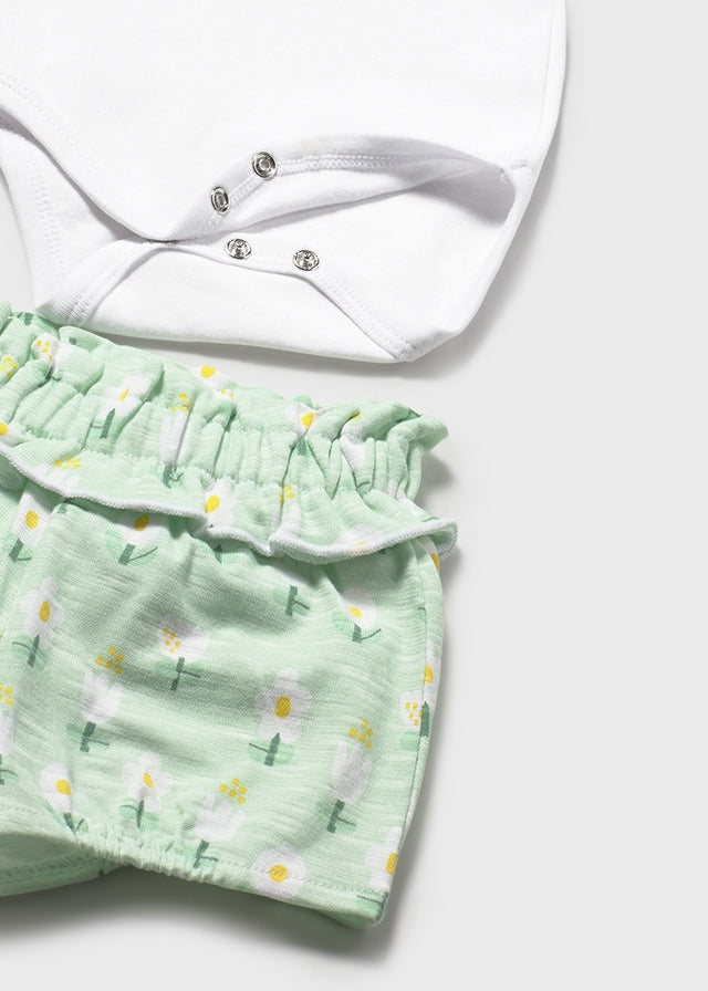 Mayoral Green Bodysuit & Shorts Sets