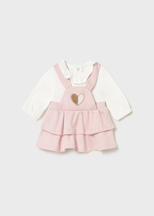 Mayoral Pink Dungaree Skirt