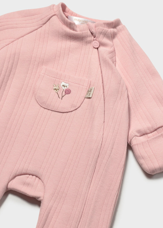 Mayoral Pink Balloon Onesie Ribbed