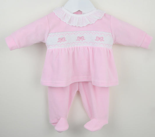 Pex Pink Bow Trouser Set