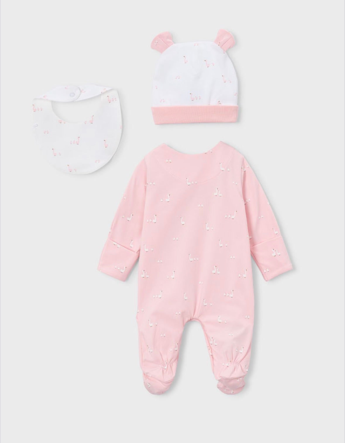 Mayoral Swan Pink Sleepsuit Set