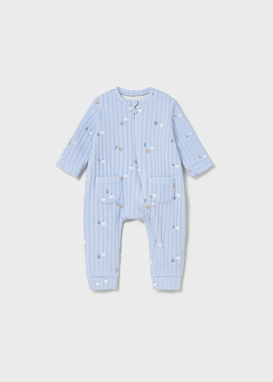 Mayoral Blue Ribbed Onesie
