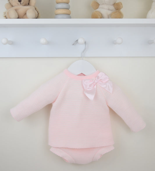 Pex Pink Bow Knitted Jam Pants Sst