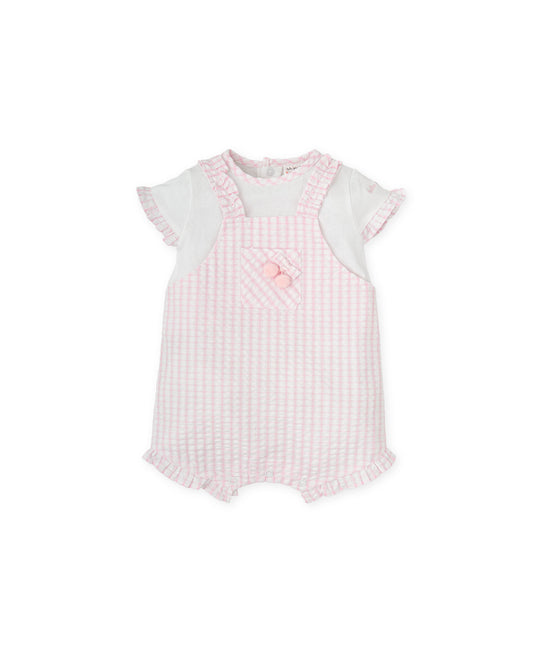 Preorder Tutto Piccolo Gingham Dungaree Romper