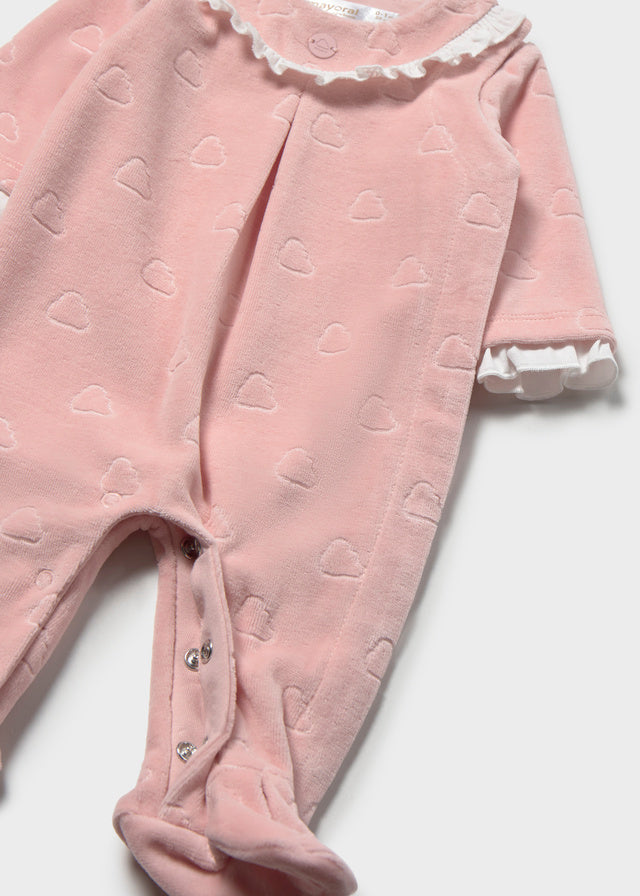 Mayoral Pink Velour All in One
